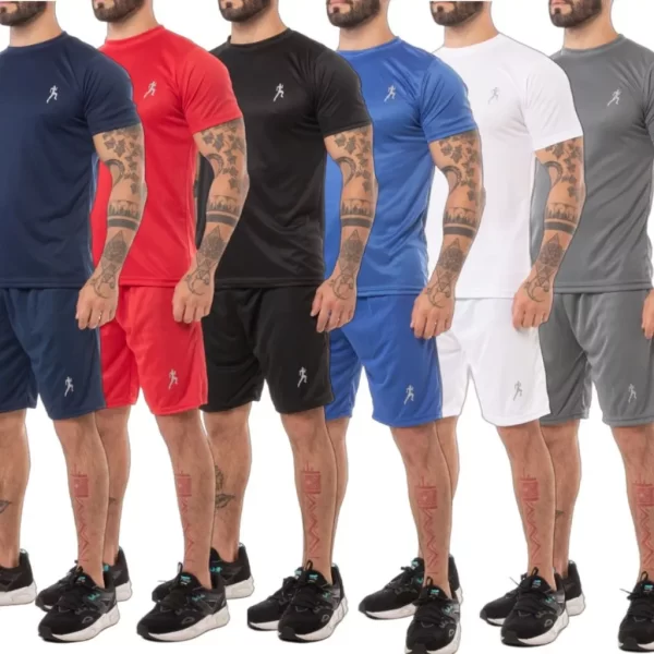 Kit 4 Camisetas + 4 Bermudas Masculinas